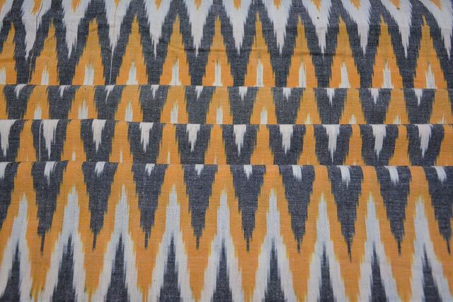 Tricolor Chevron Ikat Fabric By The Yard