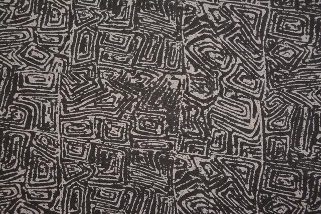 Dark Grey Printed Indian Cotton Fabric