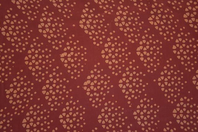 Brick Red Diamond Pure Crepe Silk Fabric 