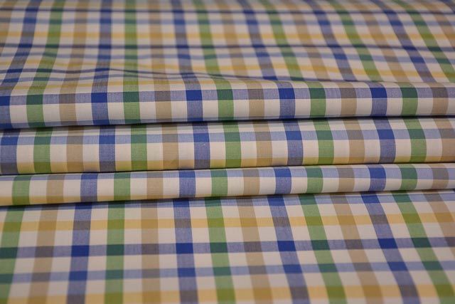 Checks Cotton Shirting Fabric Online