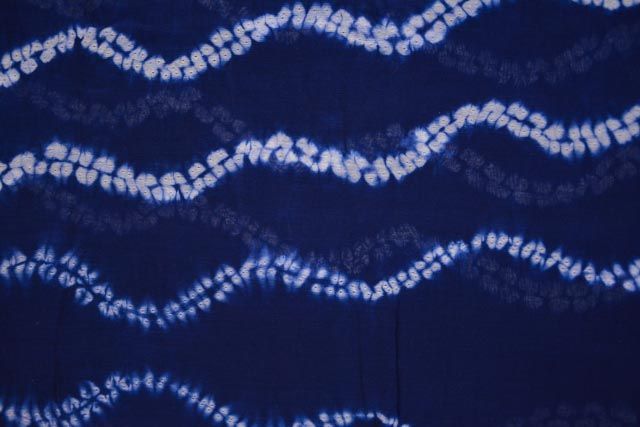 Blue Shibori Print Chanderi Fabric