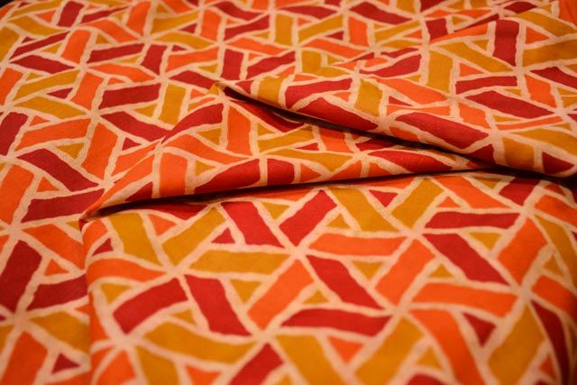 Geometric Printed Chanderi Modal Fabric