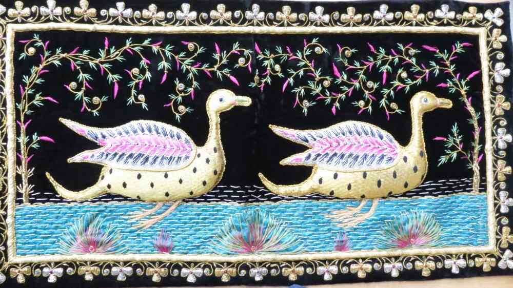 Hand Embroidered Duck Indian Wall Hangings