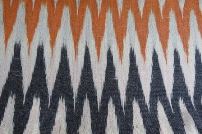 Tricolor Ikat Fabric By The Yard