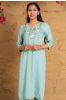  Dusty Green Embroidered Kurta 