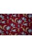 Deep Red Hand Block Print Cotton Fabric