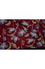 Deep Red Hand Block Print Cotton Fabric