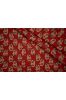 Floral Red Block Print Fabric