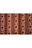 Rust Striped Ajrakh Block Printed Fabric