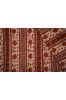 Rust Striped Ajrakh Block Printed Fabric