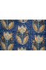 Navy Block Printed Ecovera Fabric(width