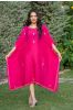 Pink Embroidered Dola Silk Kaftan