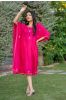 Pink Embroidered Dola Silk Kaftan