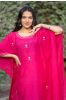 Pink Embroidered Dola Silk Kaftan