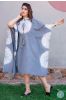 Elegant Grey Shibori Block Print Kaftan