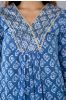 Blue Block Printed Kurta 