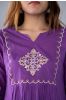 Purple Embroidered Kurta Pant Set