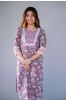 Violet Block Printed Kurta 