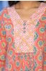 Peach Cotton Long Kurta