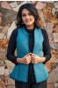 Blue Reversible Cotton Quilted Bundi Jacket