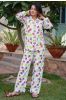 Multicolor Hand Block Print Cotton Night Suit