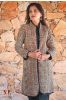 Black Orange Block Printed Reversible Cotton Quilted Coat