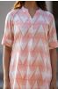 Peach Printed Kurta 