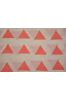 White Peach Triangle Block Printed Cotton Fabric