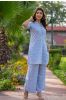 Serene Blue Printed Kurta