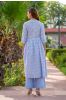 Blue Printed Lace Kurta 