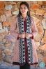 Maroon Bagru Block Printed Reversible Cotton Quilted Coat