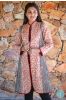 Red Warli Bagru Block Printed Reversible Cotton Quilted Coat