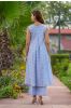 Serene Blue Sleeveless Kurta