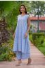 Serene Blue Sleeveless Kurta