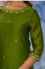 Green Chanderi  Kurta 