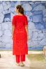 Red Bandhej 3 Piece Kurta Set