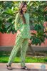 Glorious Green Block Printed Night Suit