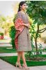 Bagru Red Block Printed Cotton Kaftan Dress