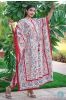 Multicolor Floral Block Printed Cotton Kaftan Dress