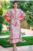 Multicolor Floral Block Printed Cotton Kaftan Dress