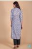 Ash Grey Block Printed Kurta 