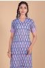 Quartz Blue Block Printed Kurta 