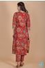 Brick Red Hand Block Printed Kurta 