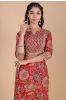 Brick Red Hand Block Printed Kurta 