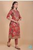 Brick Red Hand Block Printed Kurta 