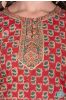 Brick Red Block Printed Kurta 