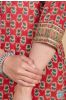 Brick Red Block Printed Kurta 