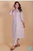 Carnation Pink Block Printed A Line Kurta  