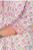 Carnation Pink Block Printed A Line Kurta  