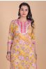 Yellow Floral Block Printed Kurta